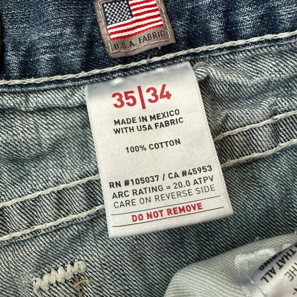 Ariat FR Low Rise M4 Boot Jeans 35x34 Made In Mexico 100% Cotton - Picture 6 of 11